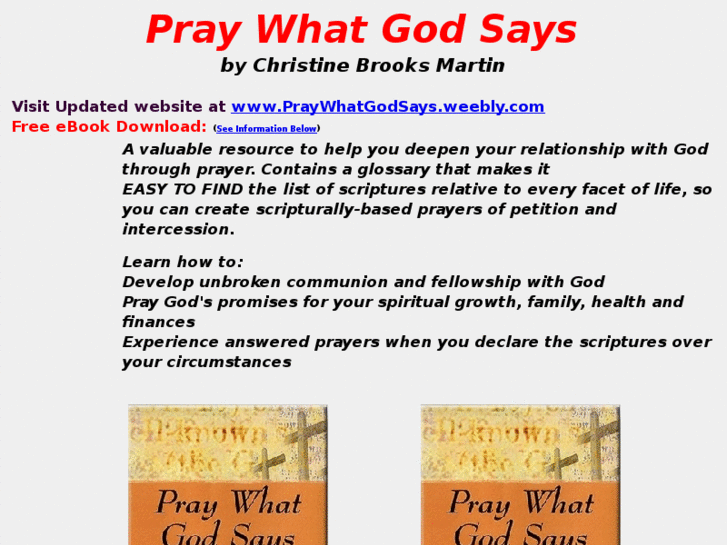 www.praywhatgodsays.info