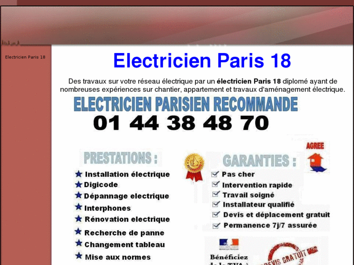 www.electricienparis18.com