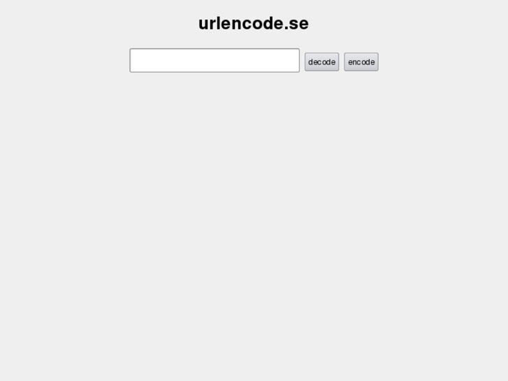 www.urlencode.se
