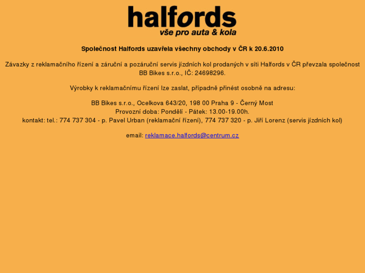 www.halfords.cz