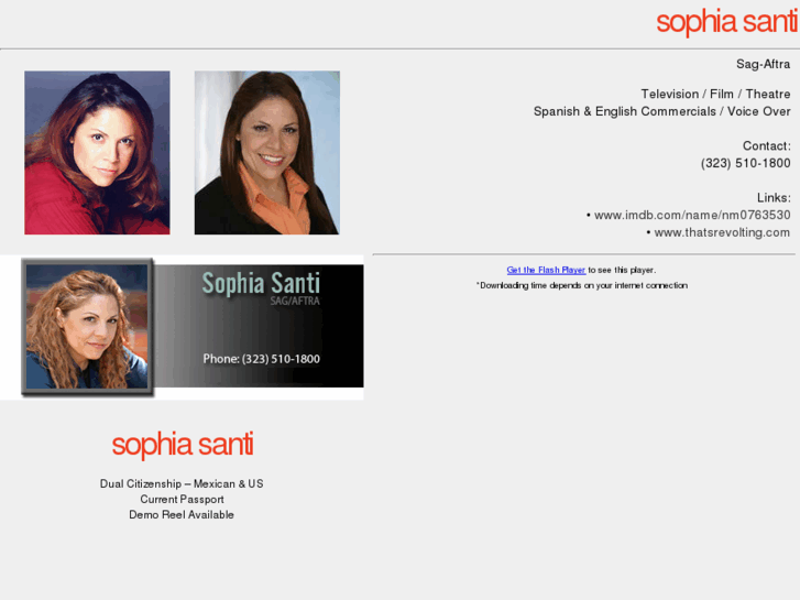 www.sophiasantiactress.com