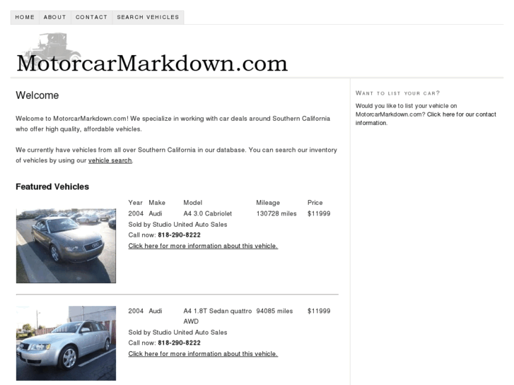 www.motorcarmarkdown.com