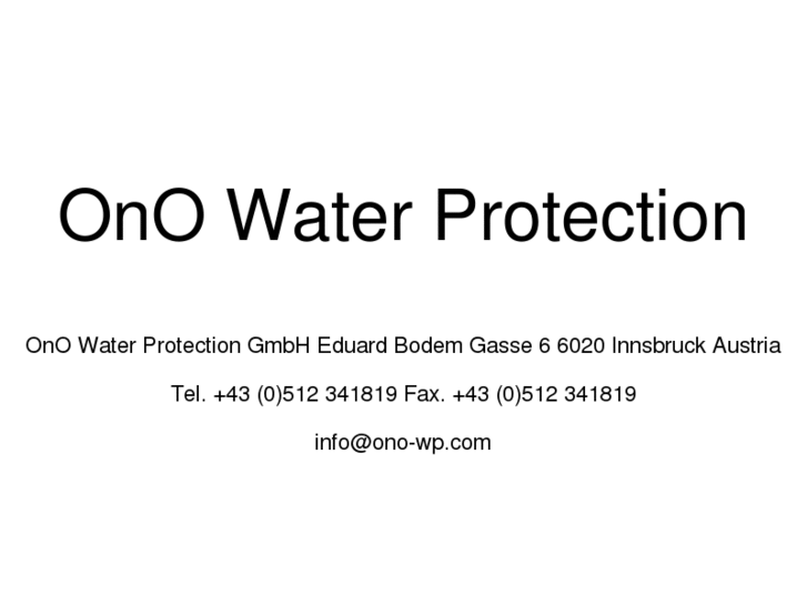 www.ono-water-protection.com