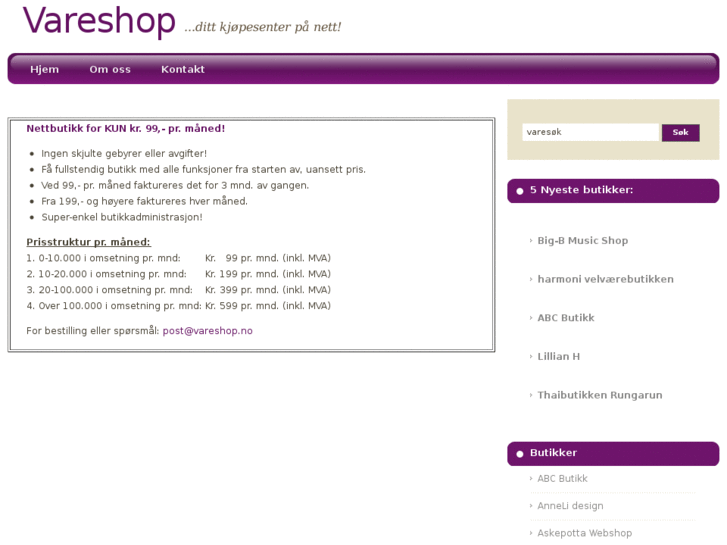 www.vareshop.no