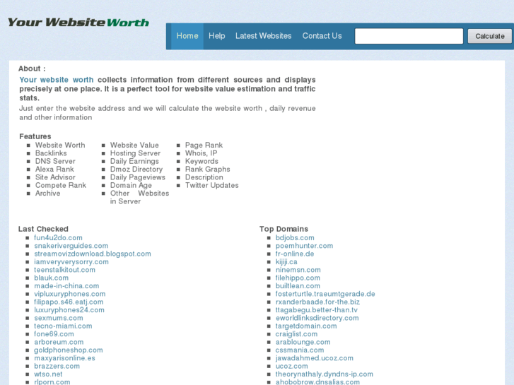 www.yourwebsiteworth.com