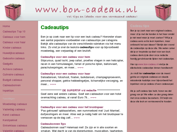 www.bon-cadeau.nl