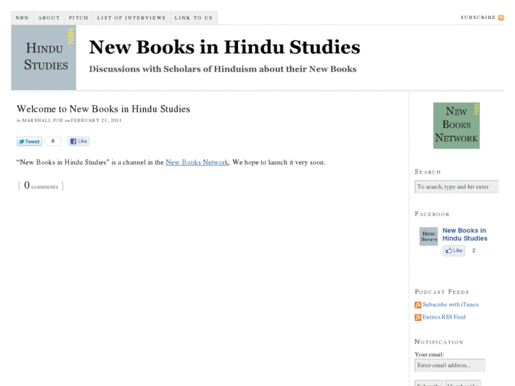 www.newbooksinhindustudies.com