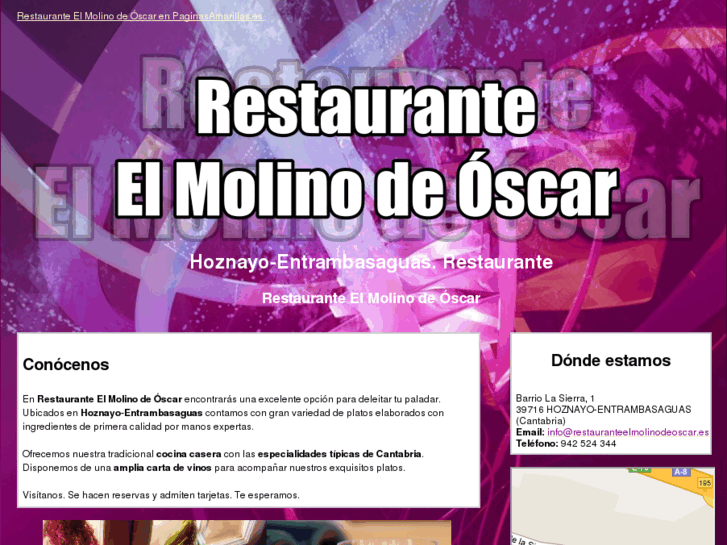 www.restauranteelmolinodeoscar.es