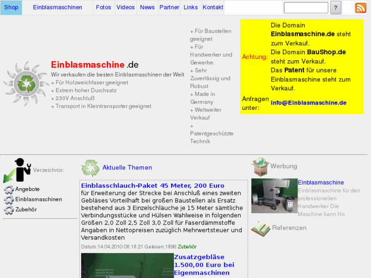 www.einblasmaschine.de