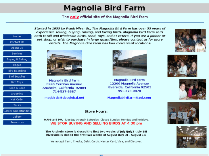 www.magnoliabirdfarms.com