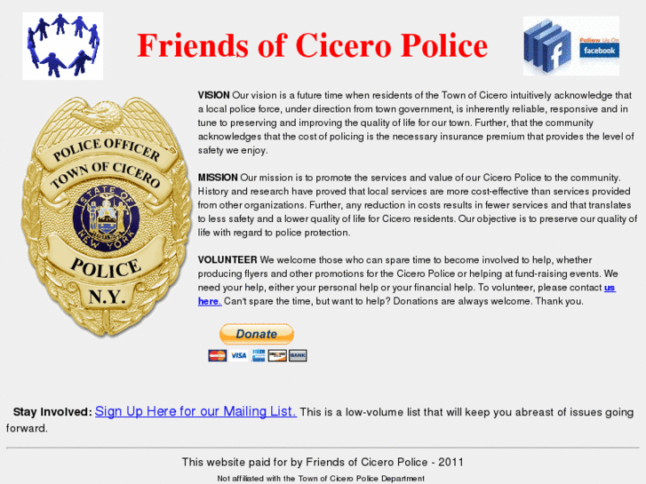 www.friendsofciceropolice.org