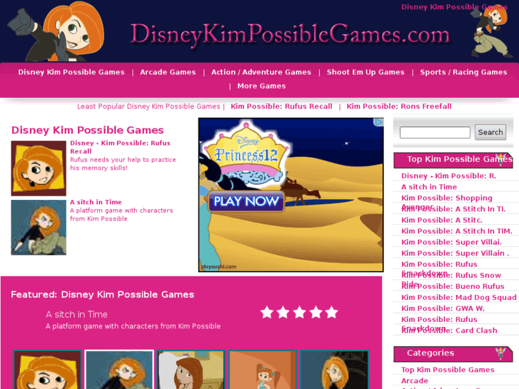 www.disneykimpossiblegames.com