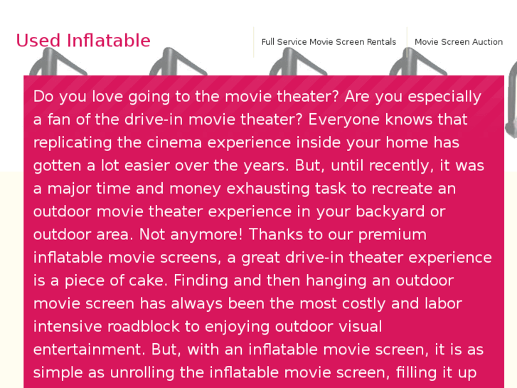 www.usedinflatablemoviescreen.com