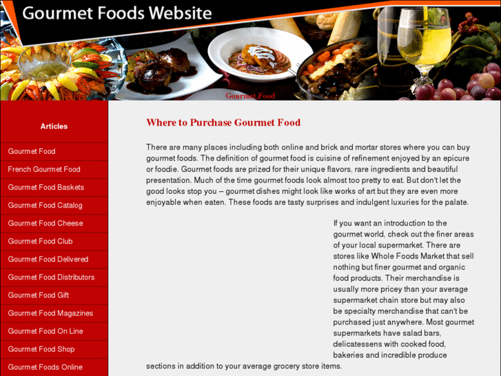 www.gourmetfoodswebsite.com