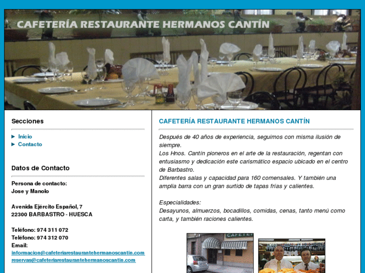 www.cafeteriarestaurantehermanoscantin.com