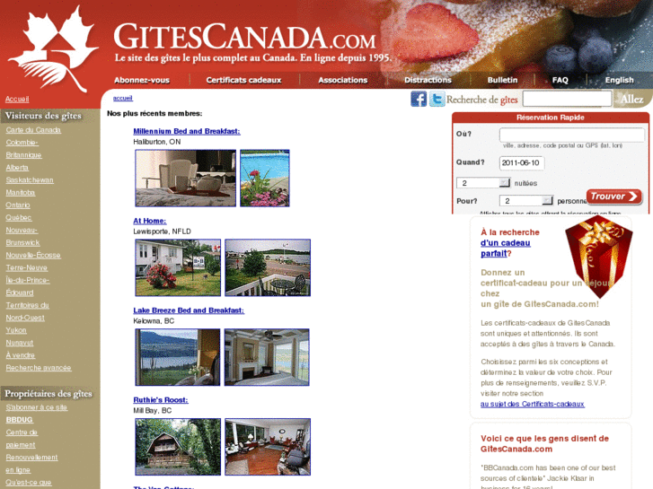 www.gite-canada.com