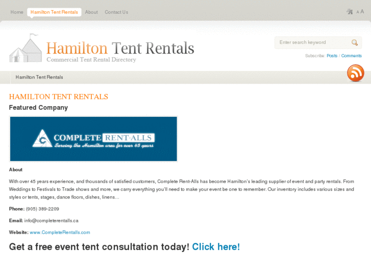 www.hamiltontentrentals.com