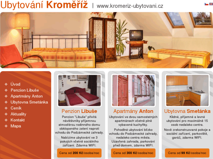 www.kromeriz-ubytovani.cz