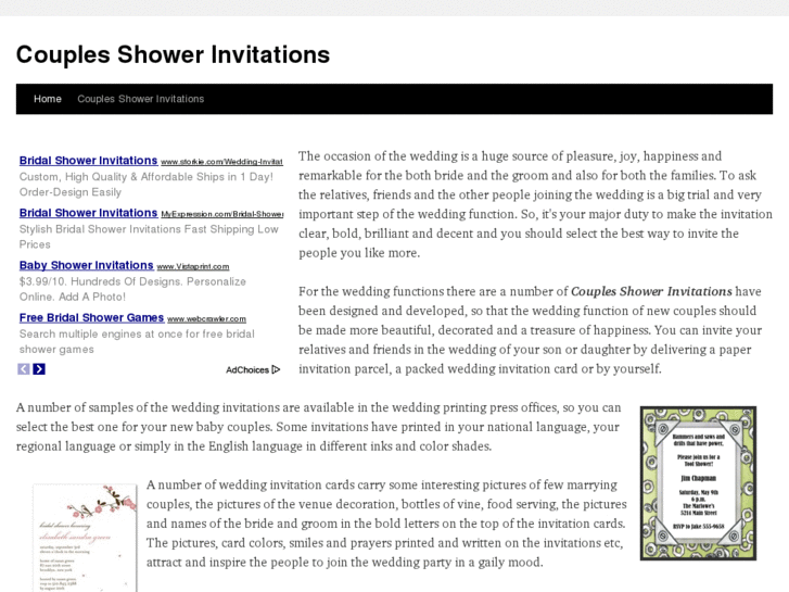 www.couplesshowerinvitations.net