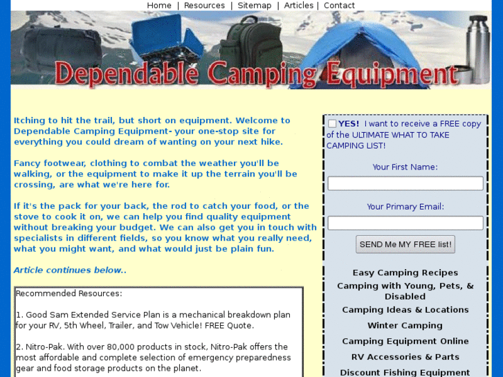 www.dependable-camping-equipment.com