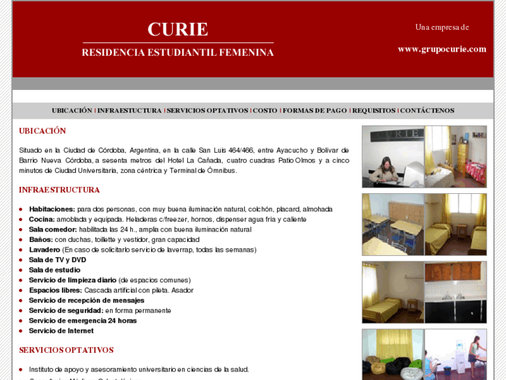 www.residenciacurie.com.ar