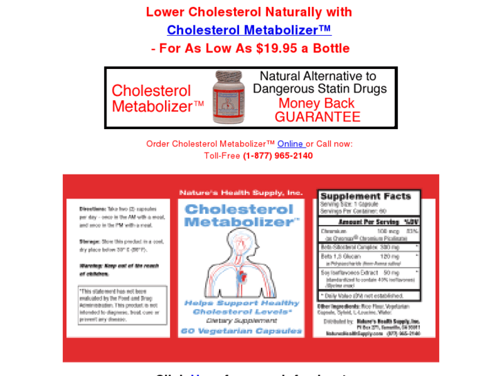 www.cholesterolmetabolizer.com