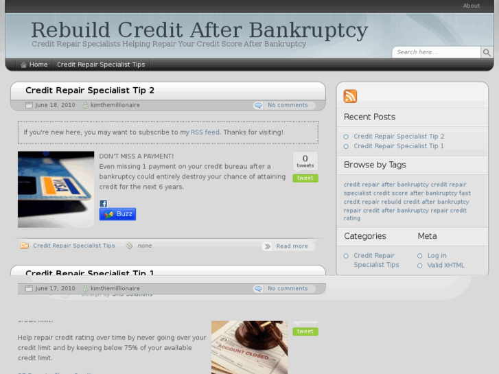 www.rebuildcreditafterbankruptcy.net