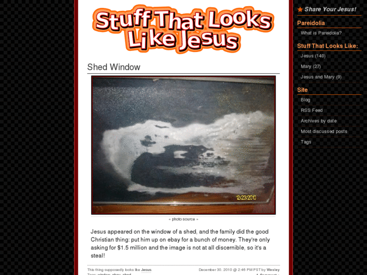 www.stuffthatlookslikejesus.com