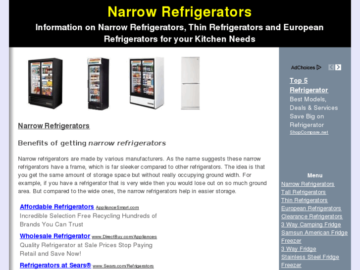 www.narrowrefrigerators.org