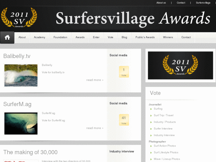 www.surfersvillageawards.com