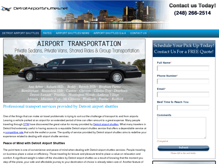 www.detroitairportshuttles.net