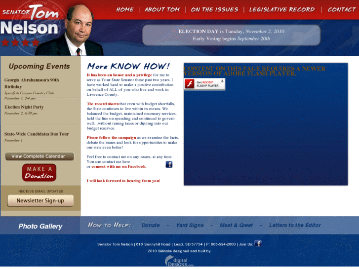 www.senatortomnelson.com