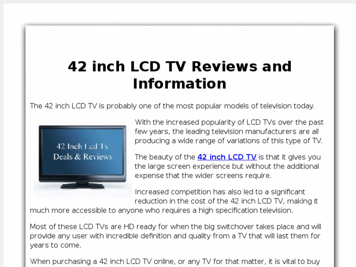 www.42inchlcdtv.org