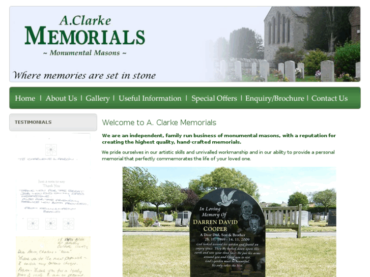 www.aclarkememorials.com