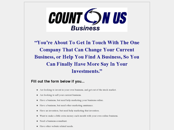 www.countonusbusiness.com