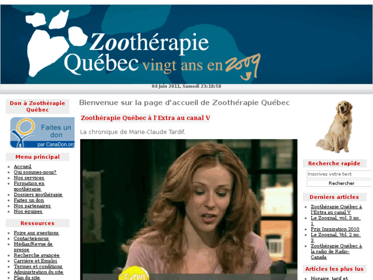 www.zootherapiequebec.ca