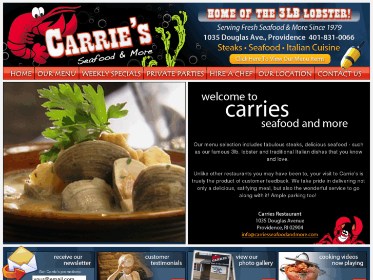 www.carrieslobsterri.com