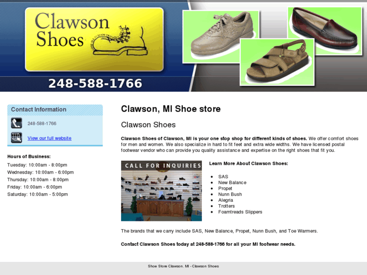 www.clawsonshoestore.com