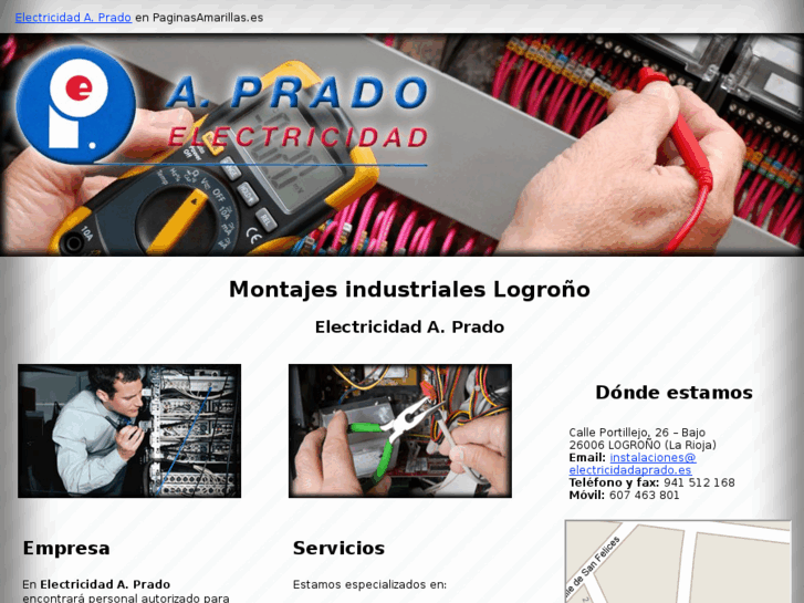 www.electricidadaprado.es