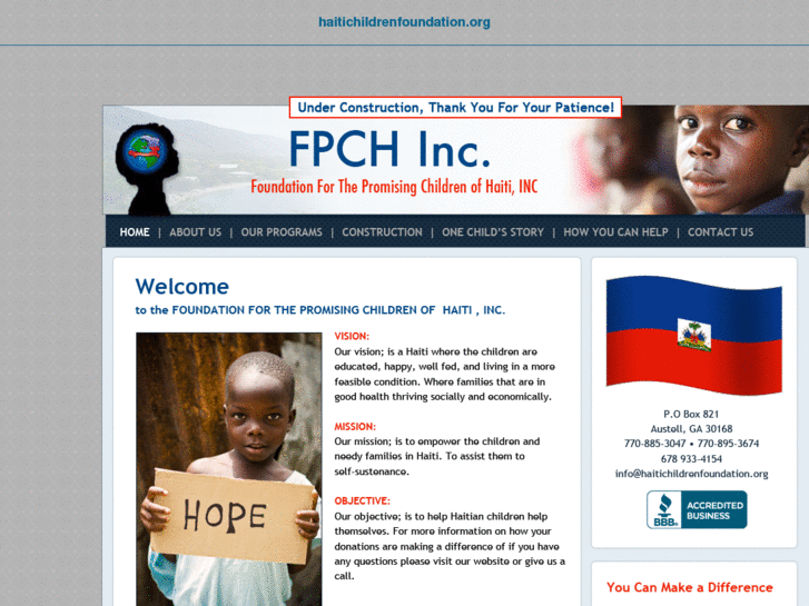 www.haitichildrenfoundation.org