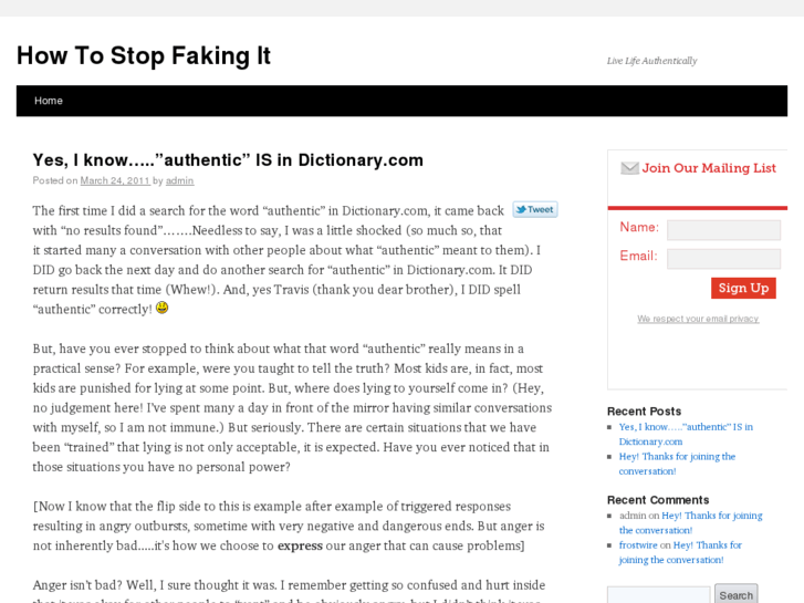 www.howtostopfakingit.com