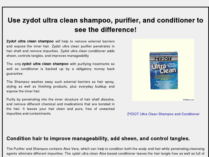 www.zydotultracleanshampoo.info