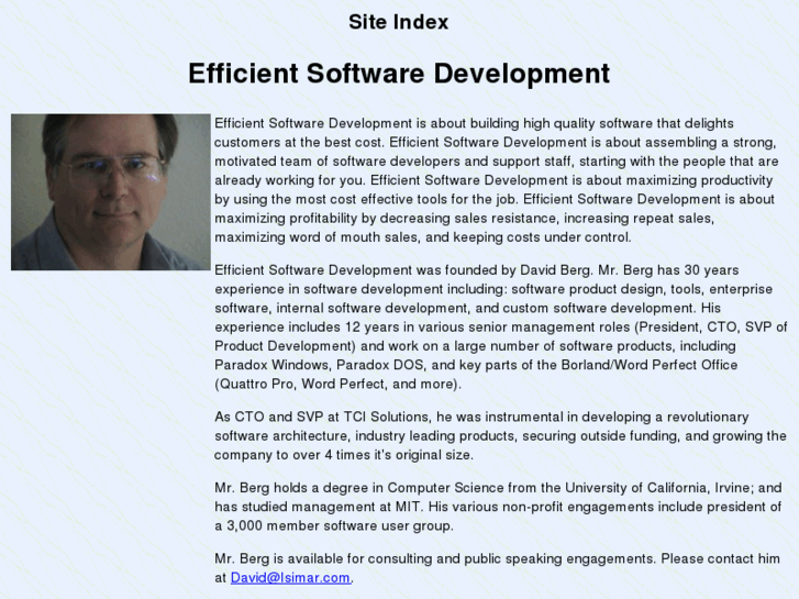 www.efficientsoftwaredevelopment.org