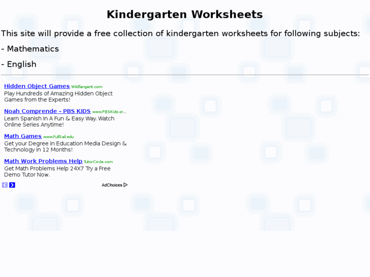 www.kindergartenworksheets.info