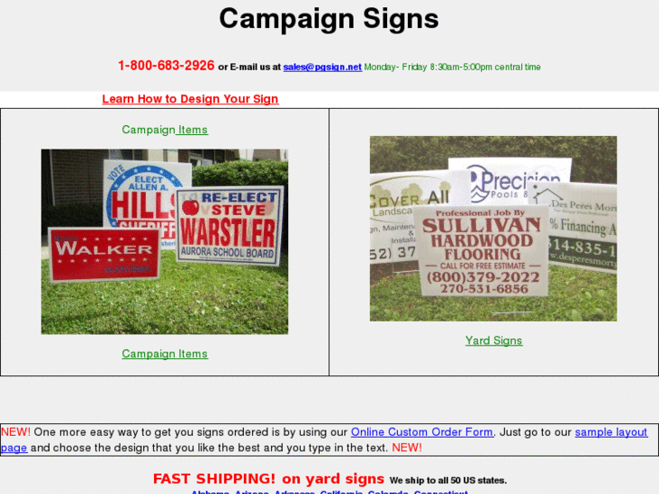 www.campaignsignsshop.com
