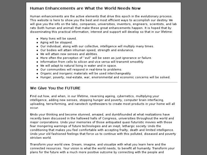 www.humanenhancement.net