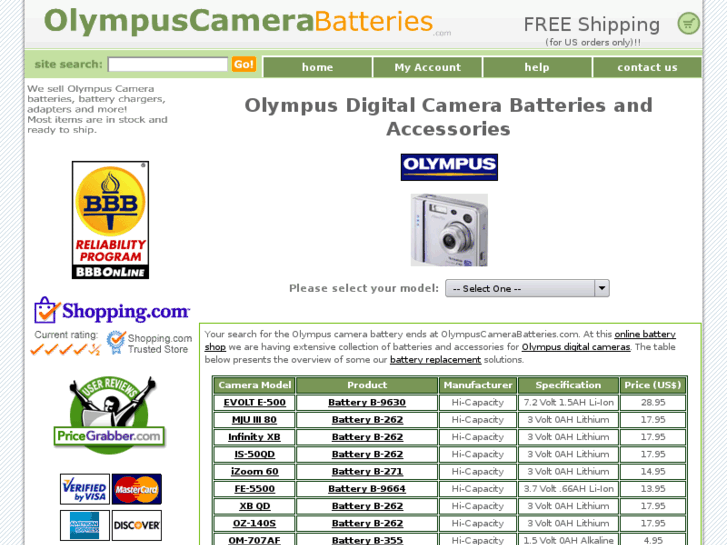 www.olympuscamerabatteries.com