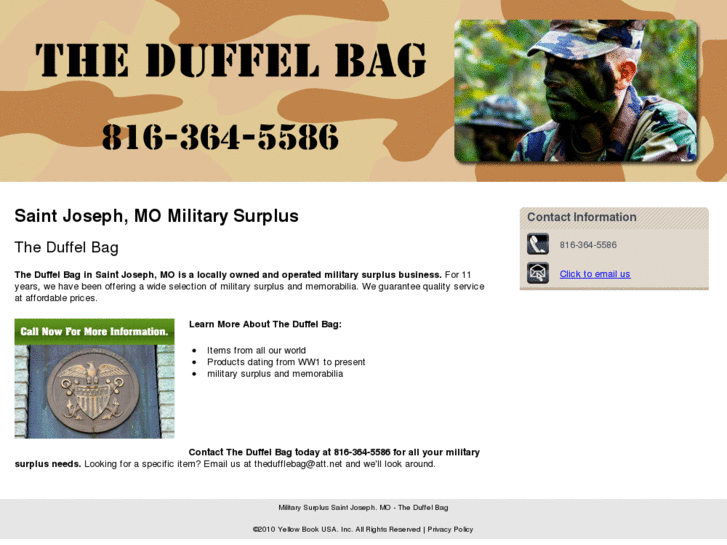 www.theduffelbagstjoe.com