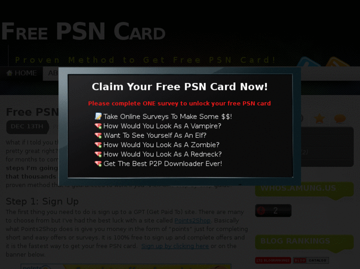 www.freepsncard.com