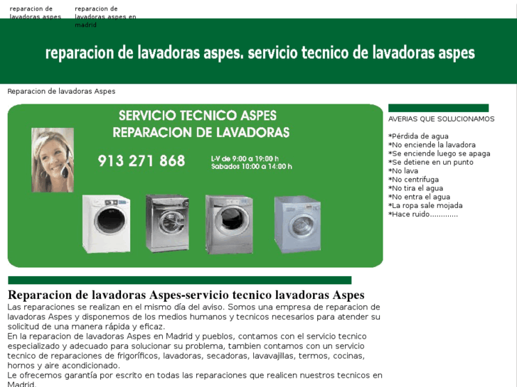 www.reparacionlavadorasaspeshoy.es